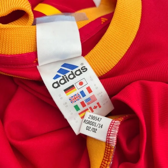 Puyol #5 Spain 2002/2003/2004 ORIGINAL Adidas Vintage Rare Soccer Jersey M